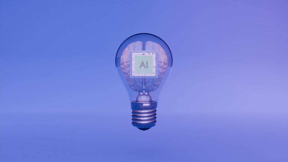 Concepto abstracto de IA que representa contexto, patrones y automatización inteligente