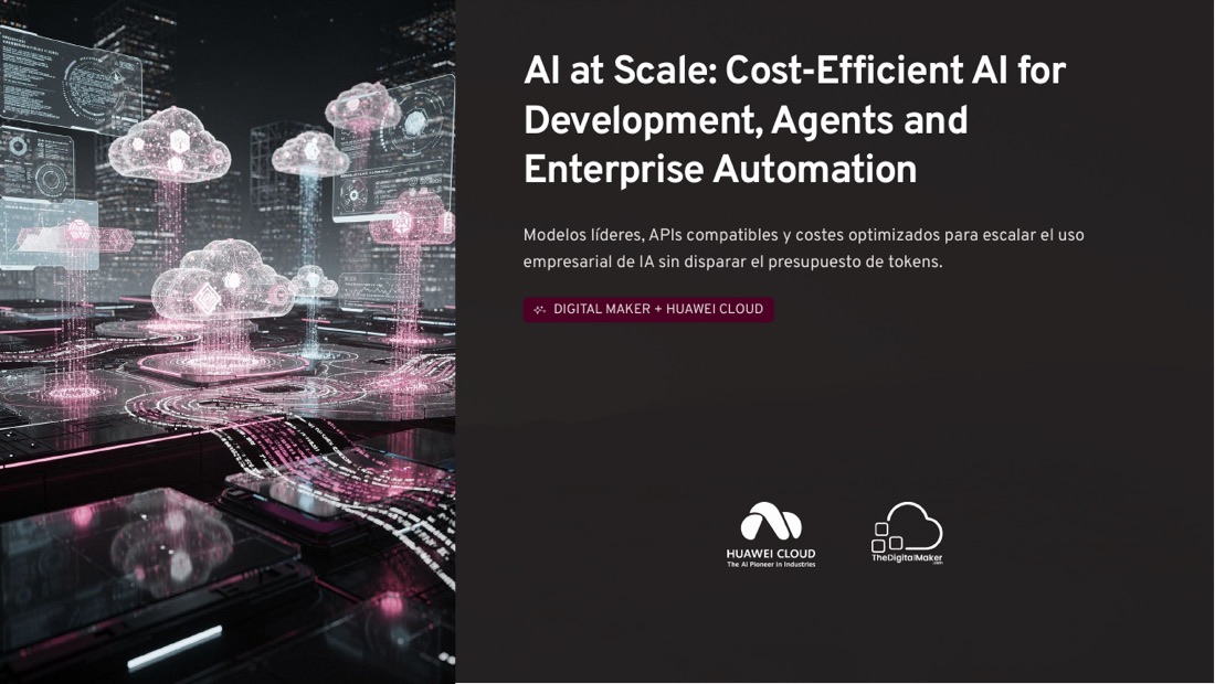 AI at Scale presentation cover for cost-efficient enterprise AI and Huawei Cloud MaaS